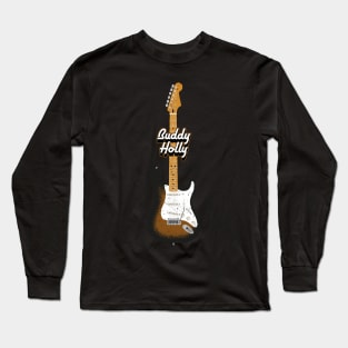 Buddy Holly Electric Guitar Long Sleeve T-Shirt